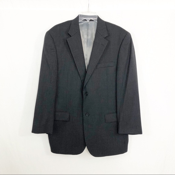 Andrew Fezza Worsted Wool Suit Blazer Sports Coat, Size 42R, Charcoal - Picture 1 of 4